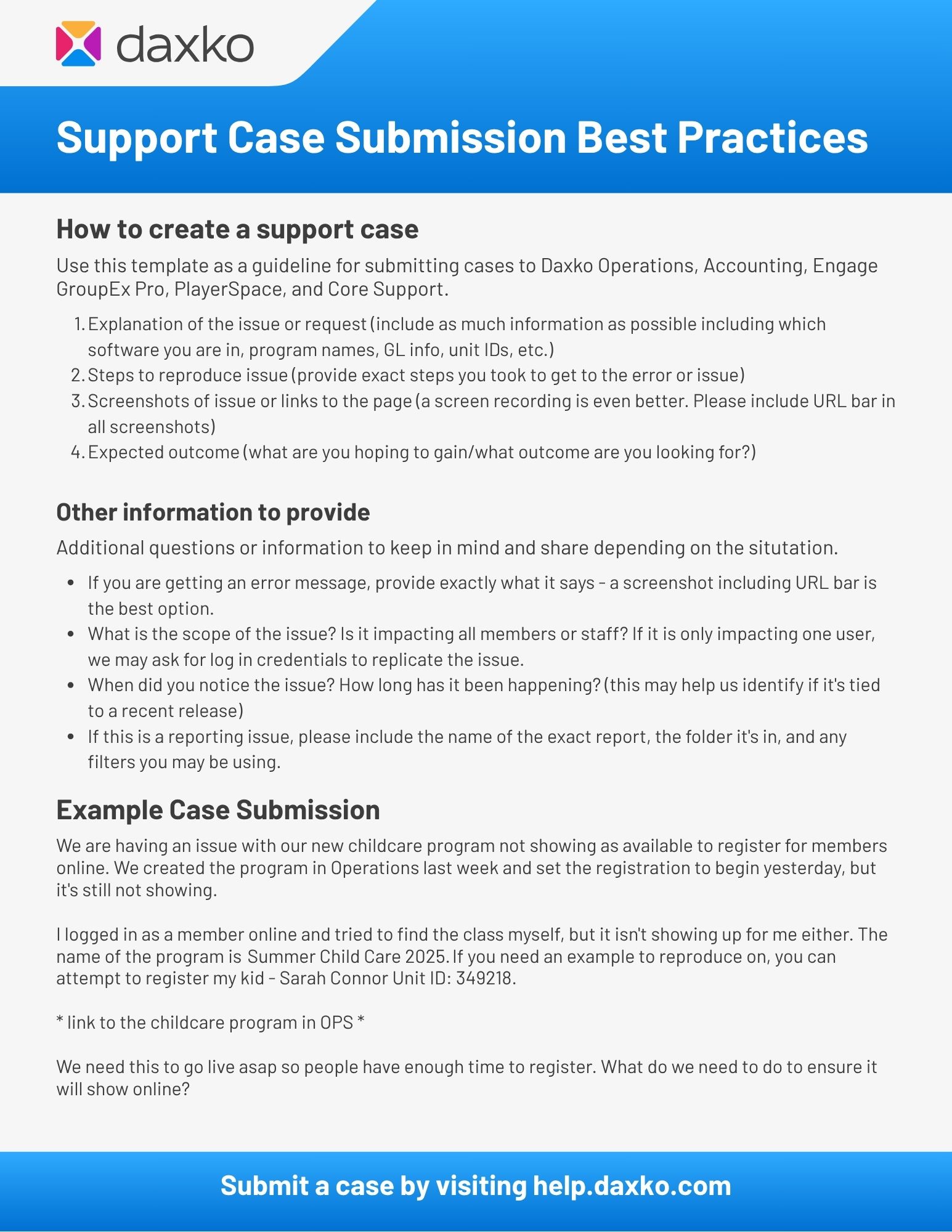 Contact Support