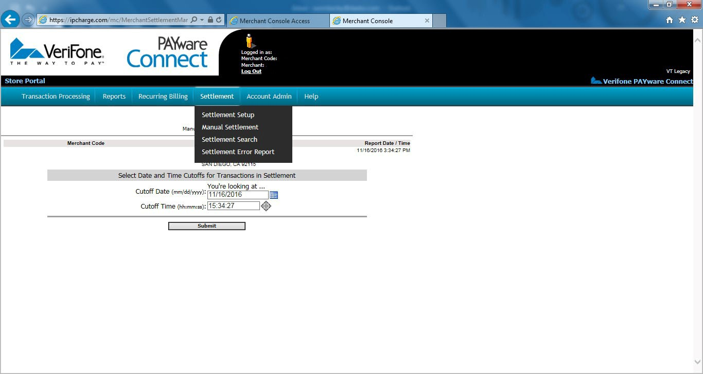 CSI SPECTRUMVerifone Portal